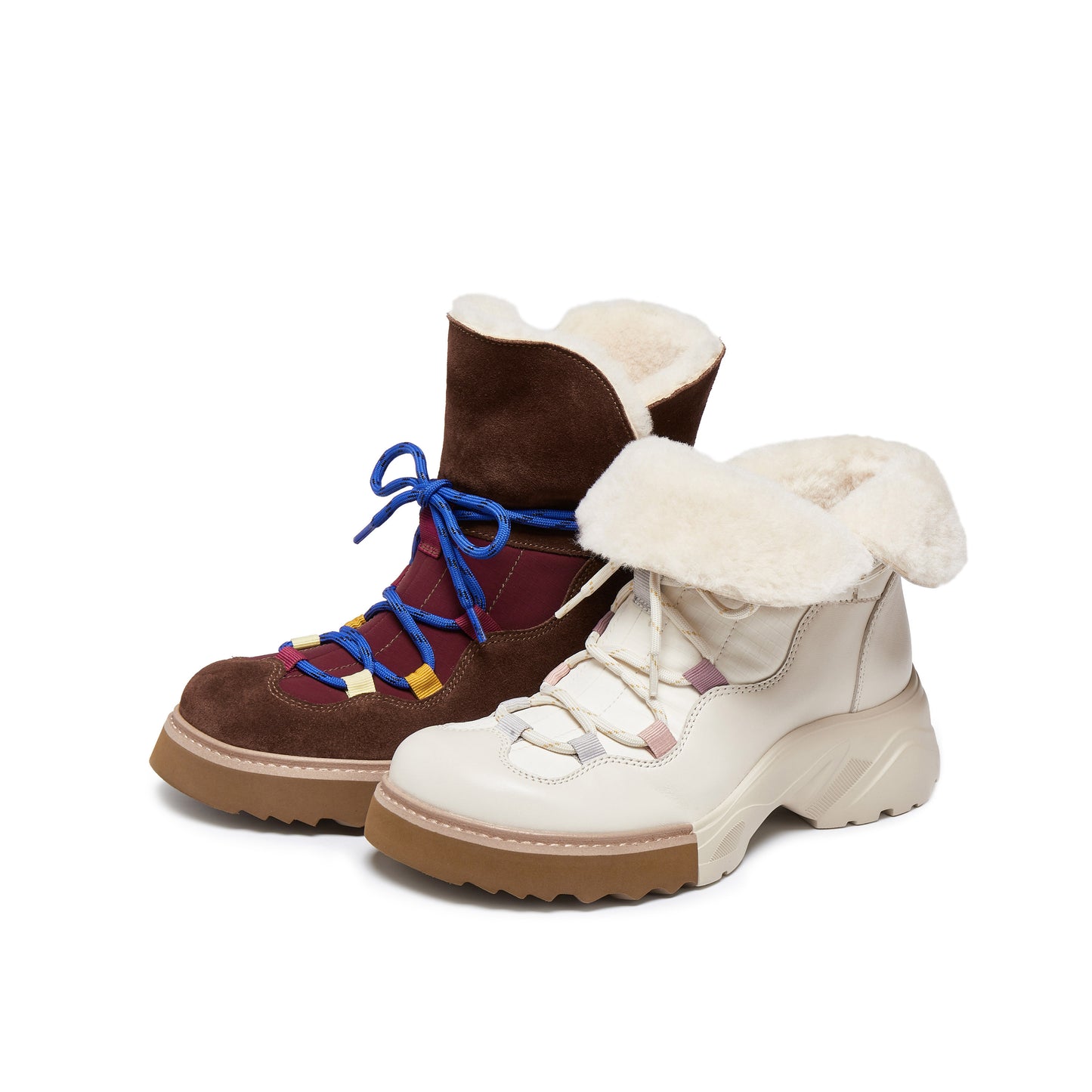 Wool Collar Hiker Boots