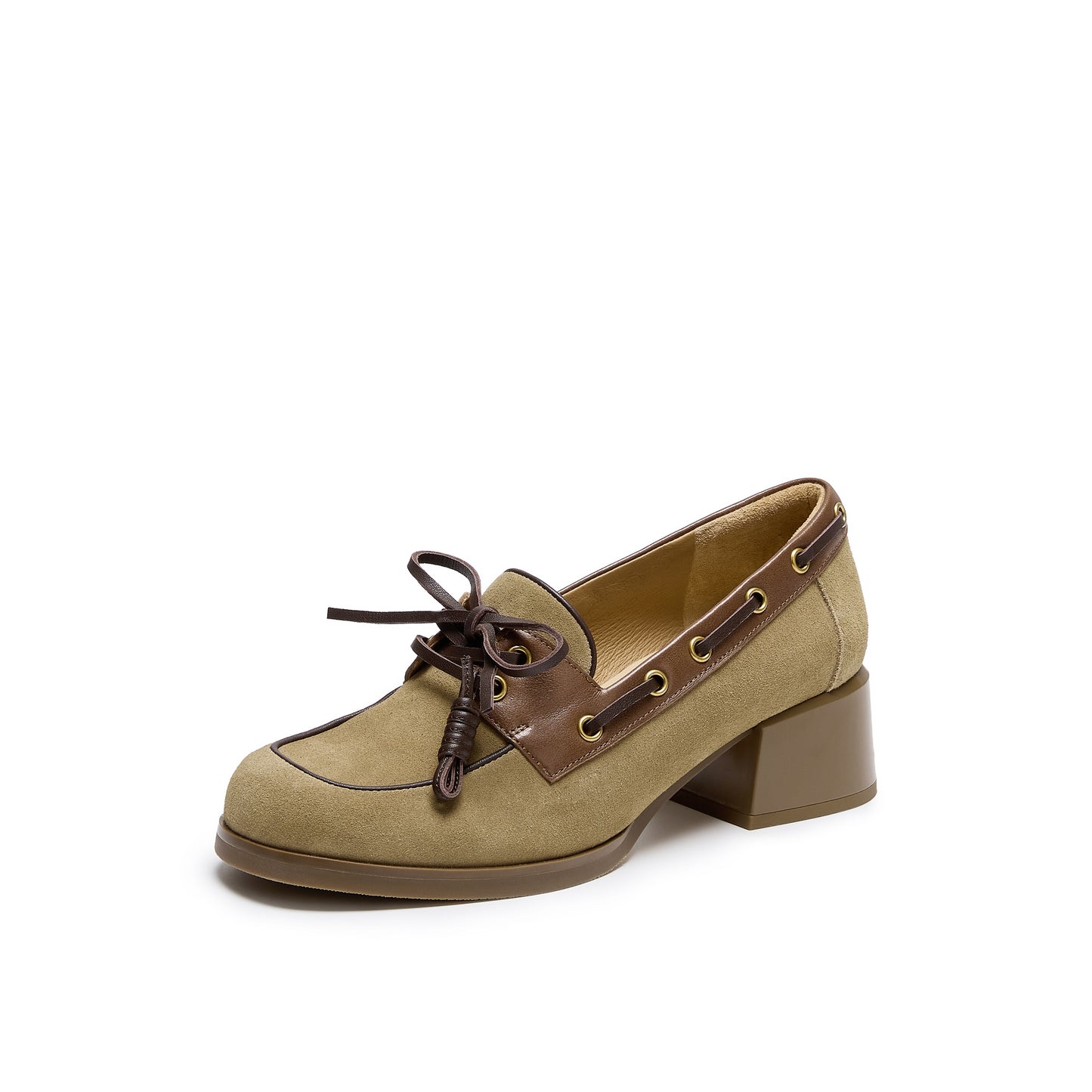Retro Calf Split Boat Shoes