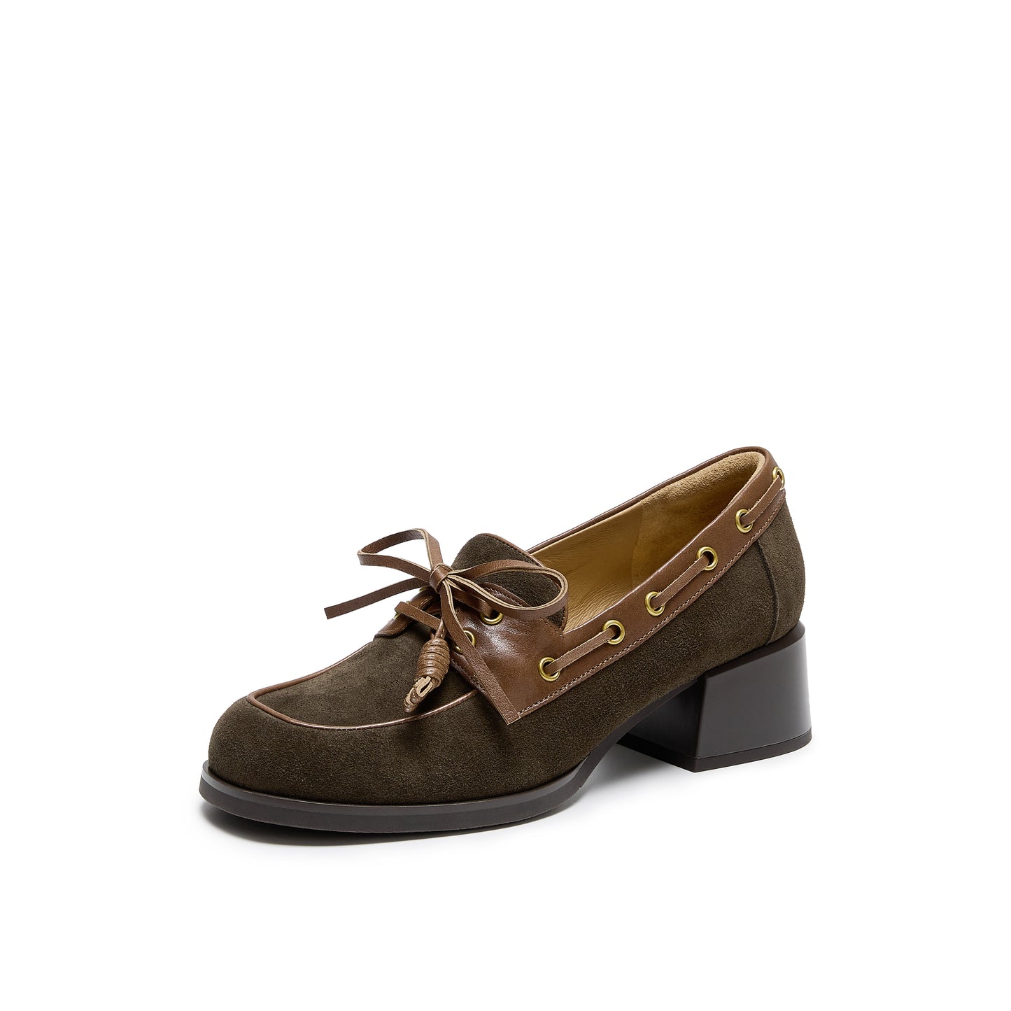 Retro Calf Split Boat Shoes