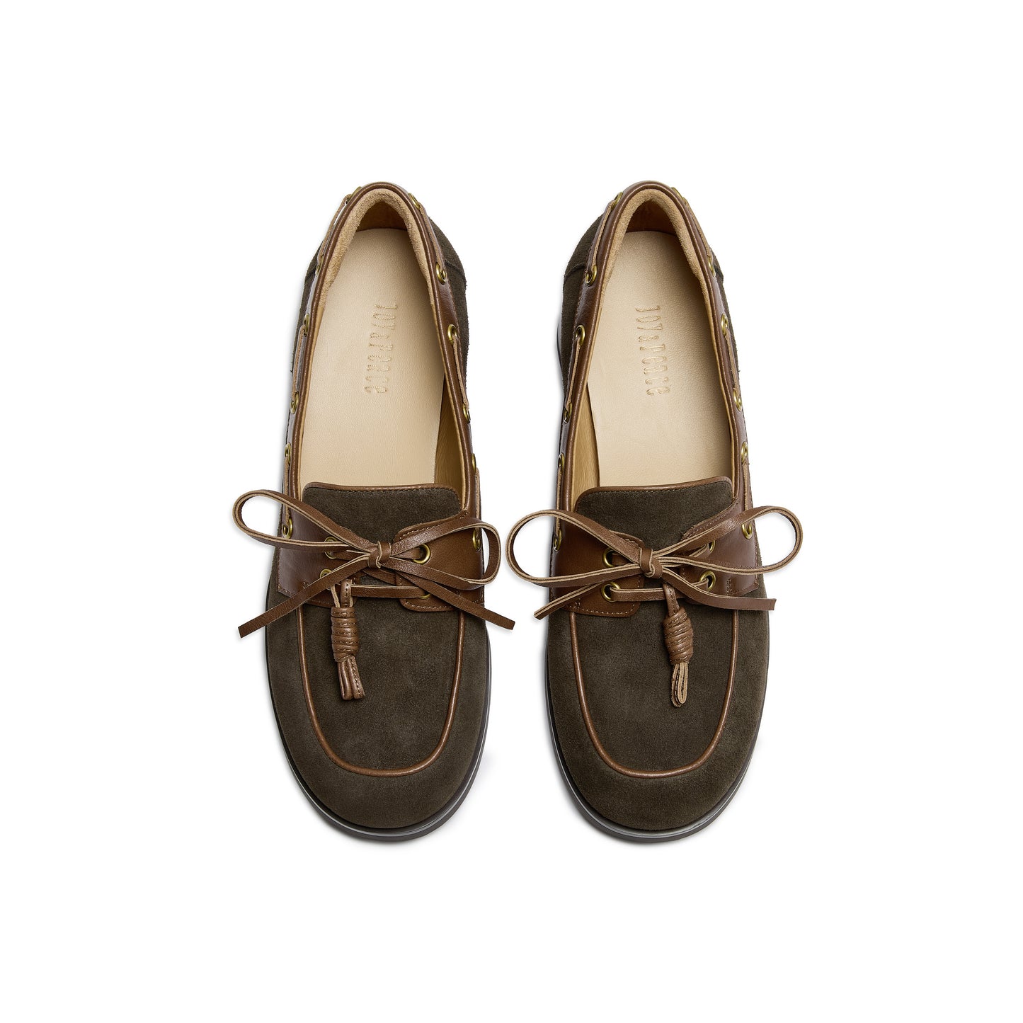 Retro Calf Split Boat Shoes