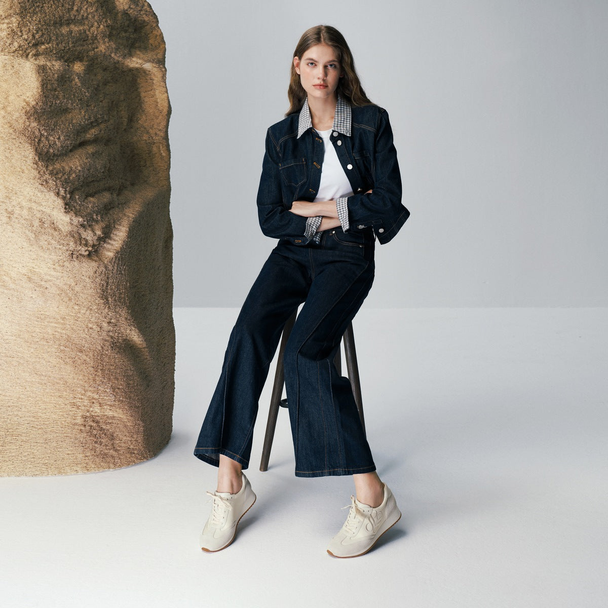 Minimalist Multi-material Sneakers