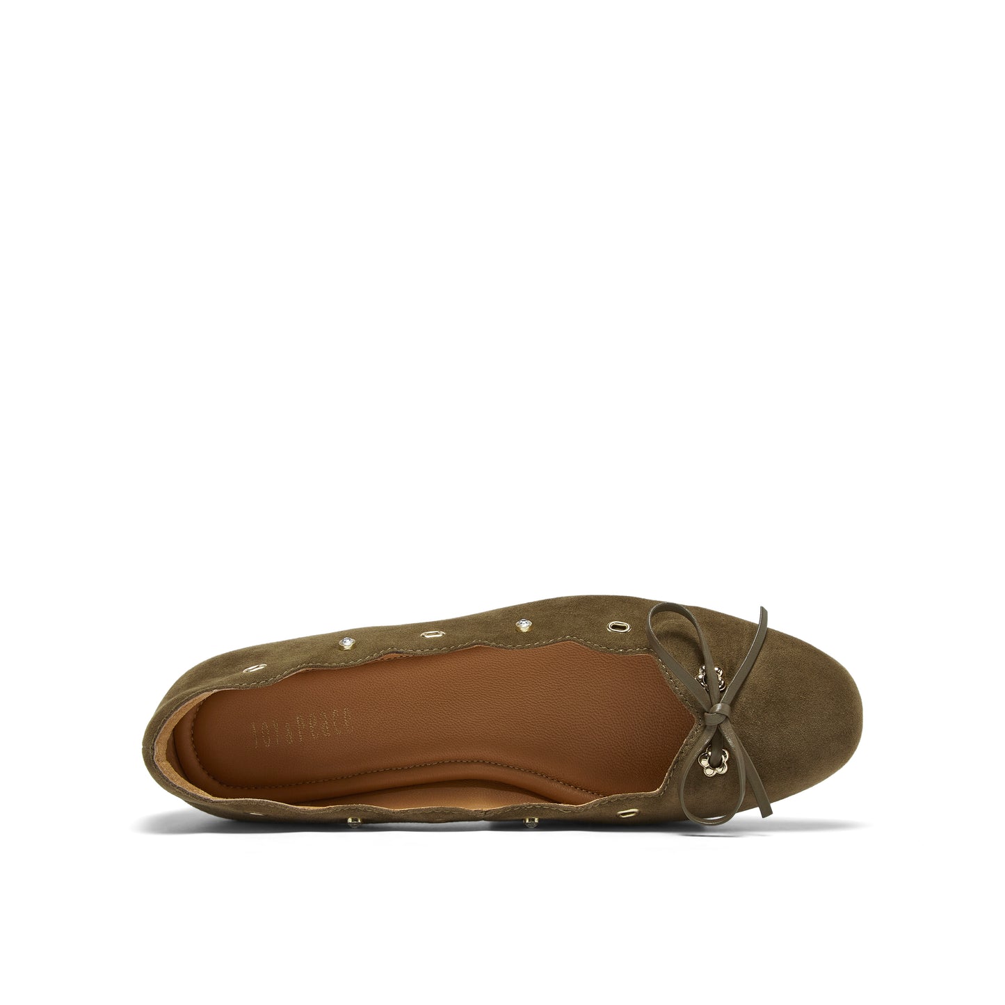 Rippled Edge Round Toe Flats