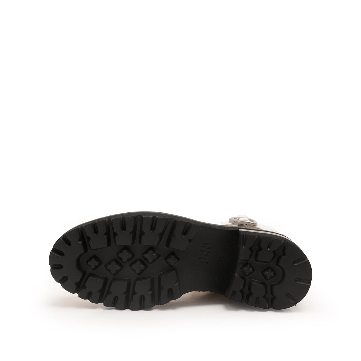Metal Buckle Calf Leather Combat Boots