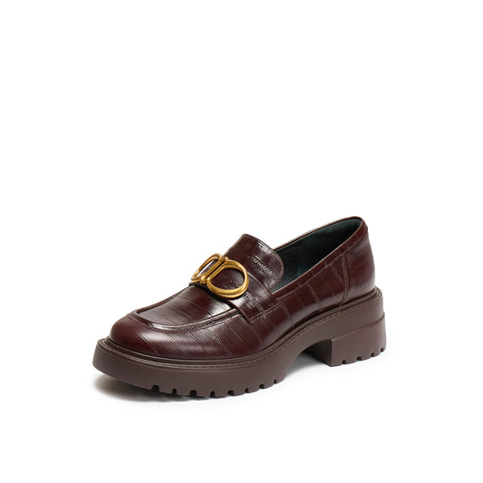 Eel-textured Calf Loafers