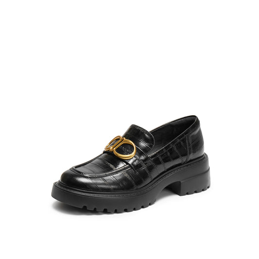 Eel-textured Calf Loafers