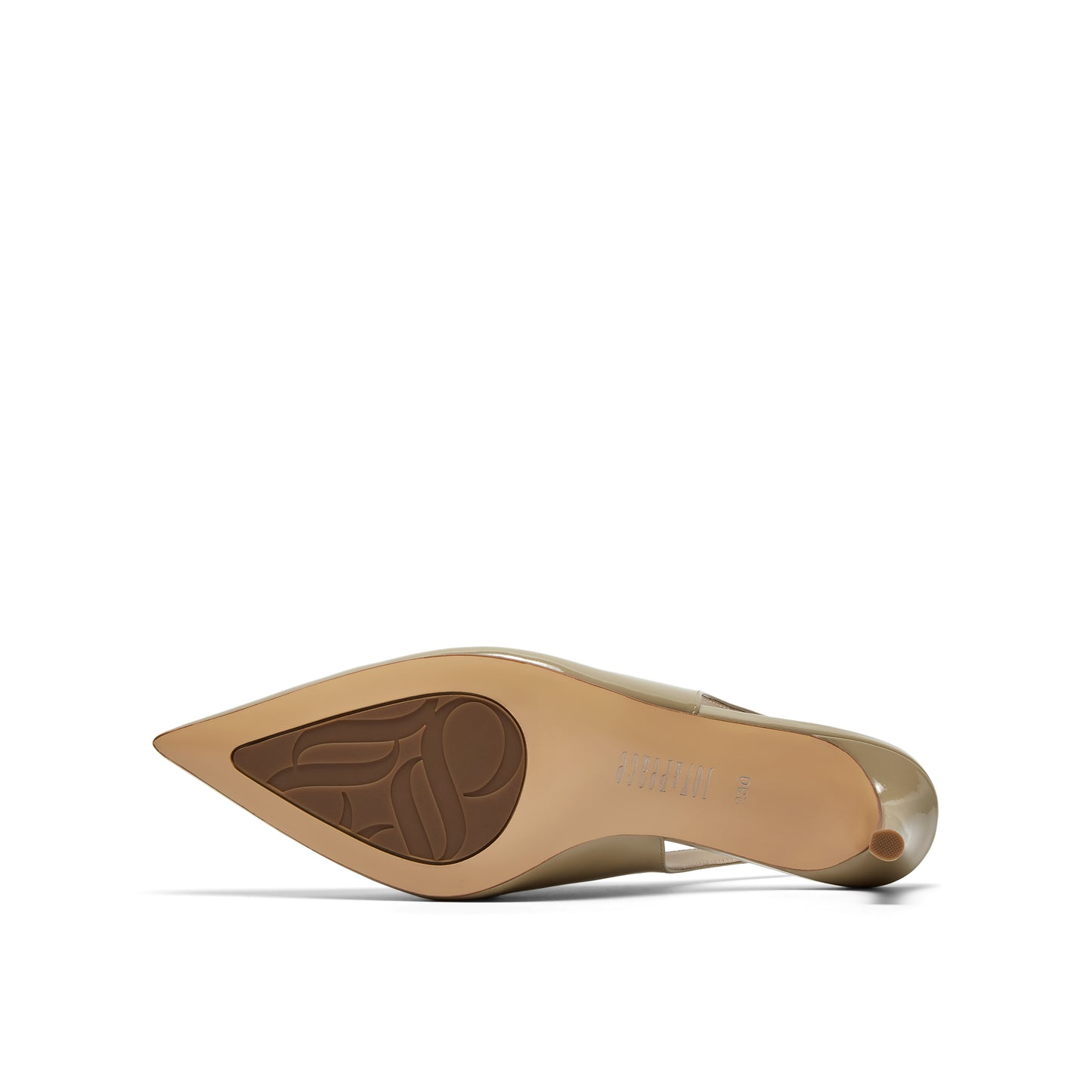 Calf Pointed-toe Slingback Heels