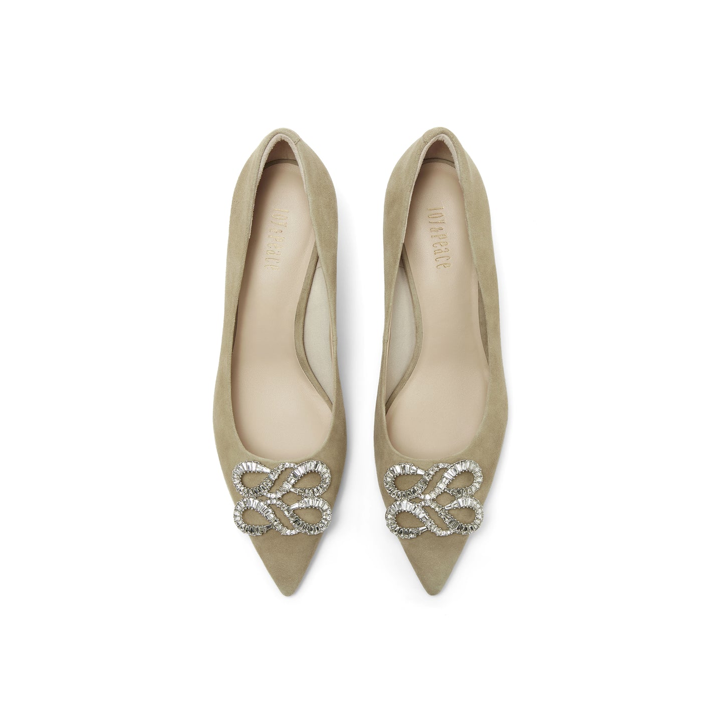 JP Infinity Logo Embellished Heels