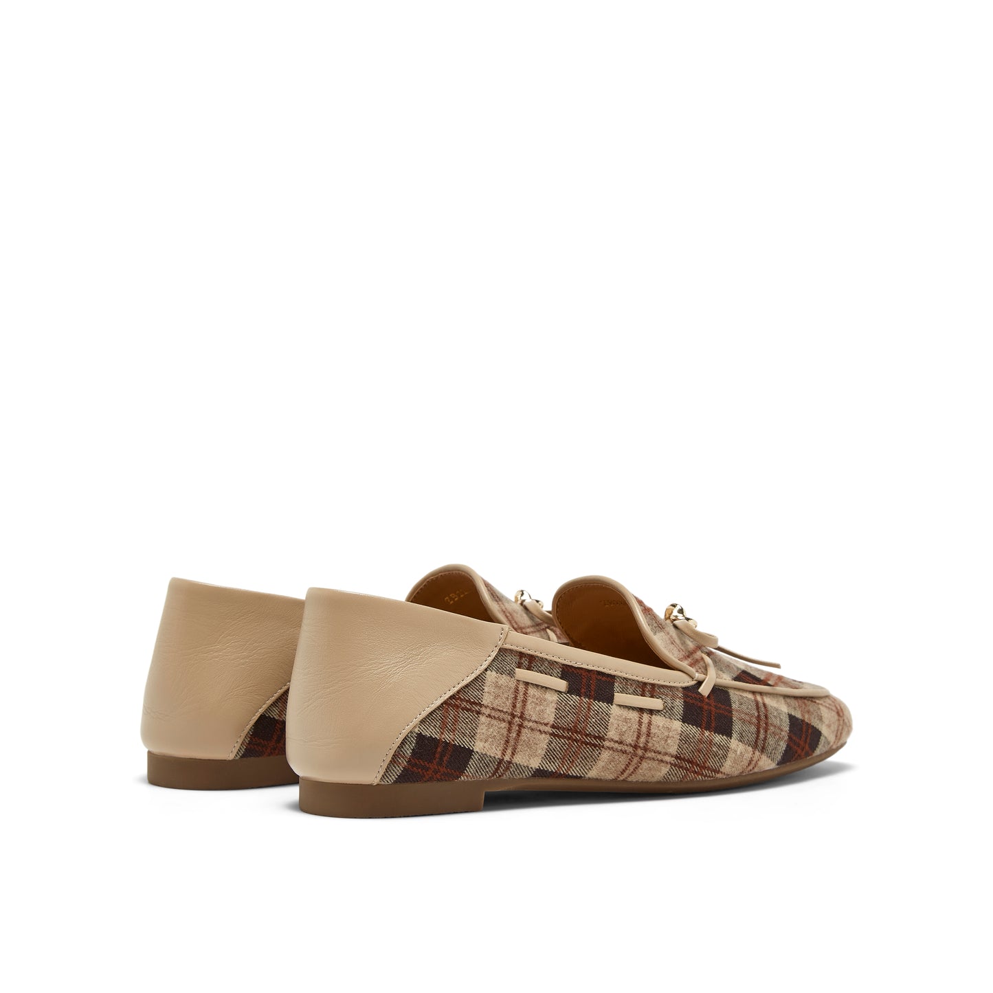 Plaid Loafers with Bow