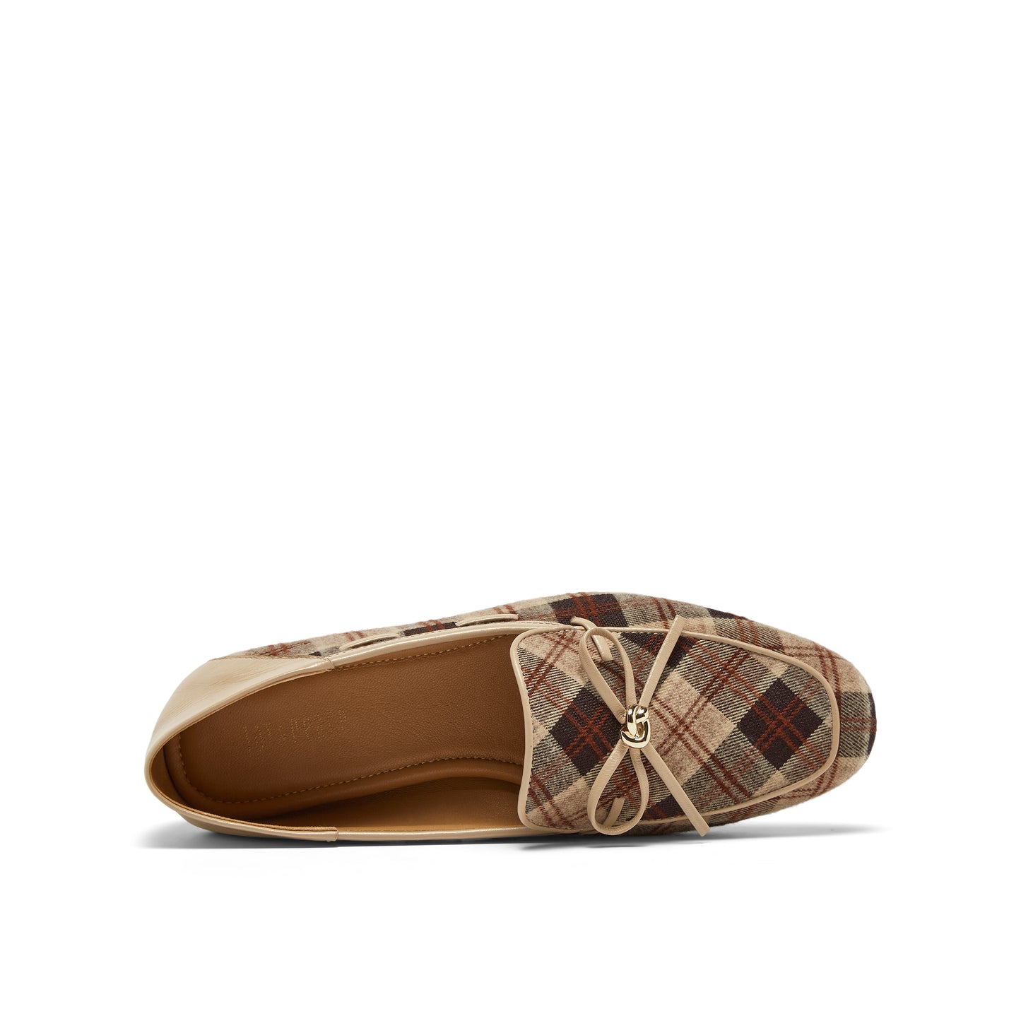 Plaid Loafers with Bow