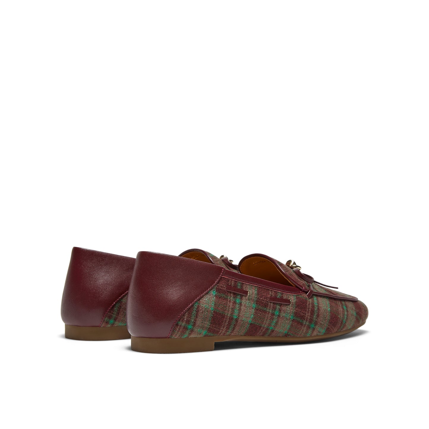 Plaid Loafers with Bow