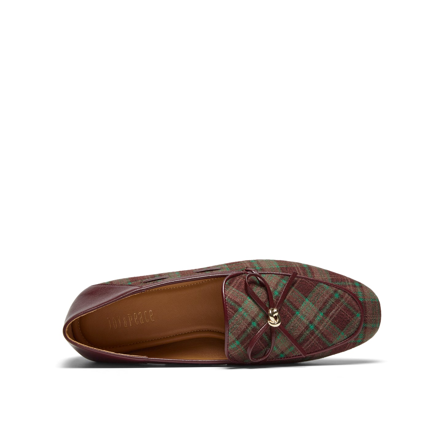 Plaid Loafers with Bow
