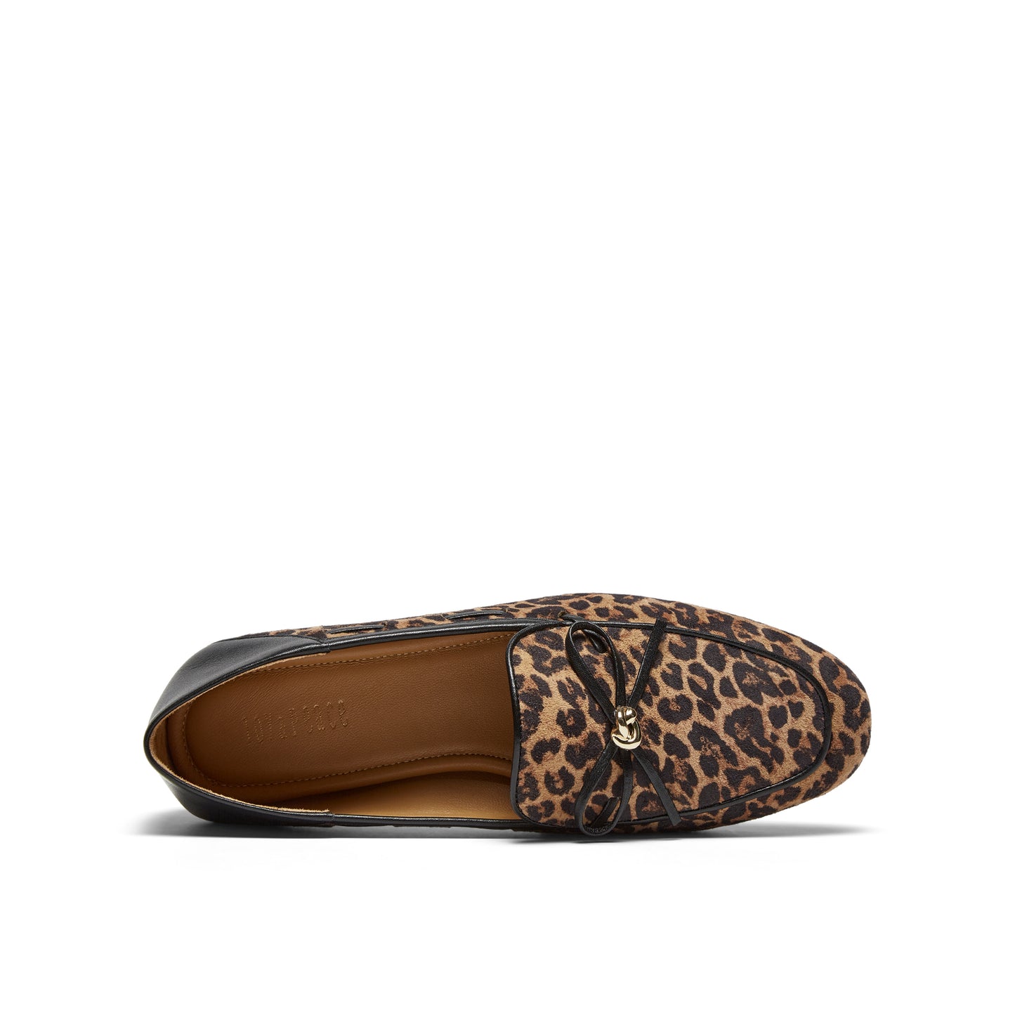 Leopard Printed Loafers with Bow