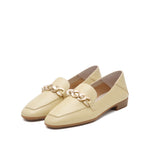 Chain-link Sheep Leather Loafers