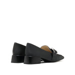Pearlized Kid Leather Mid-heel Loafers