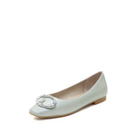 Pearlized Kid leather Midheel Flats