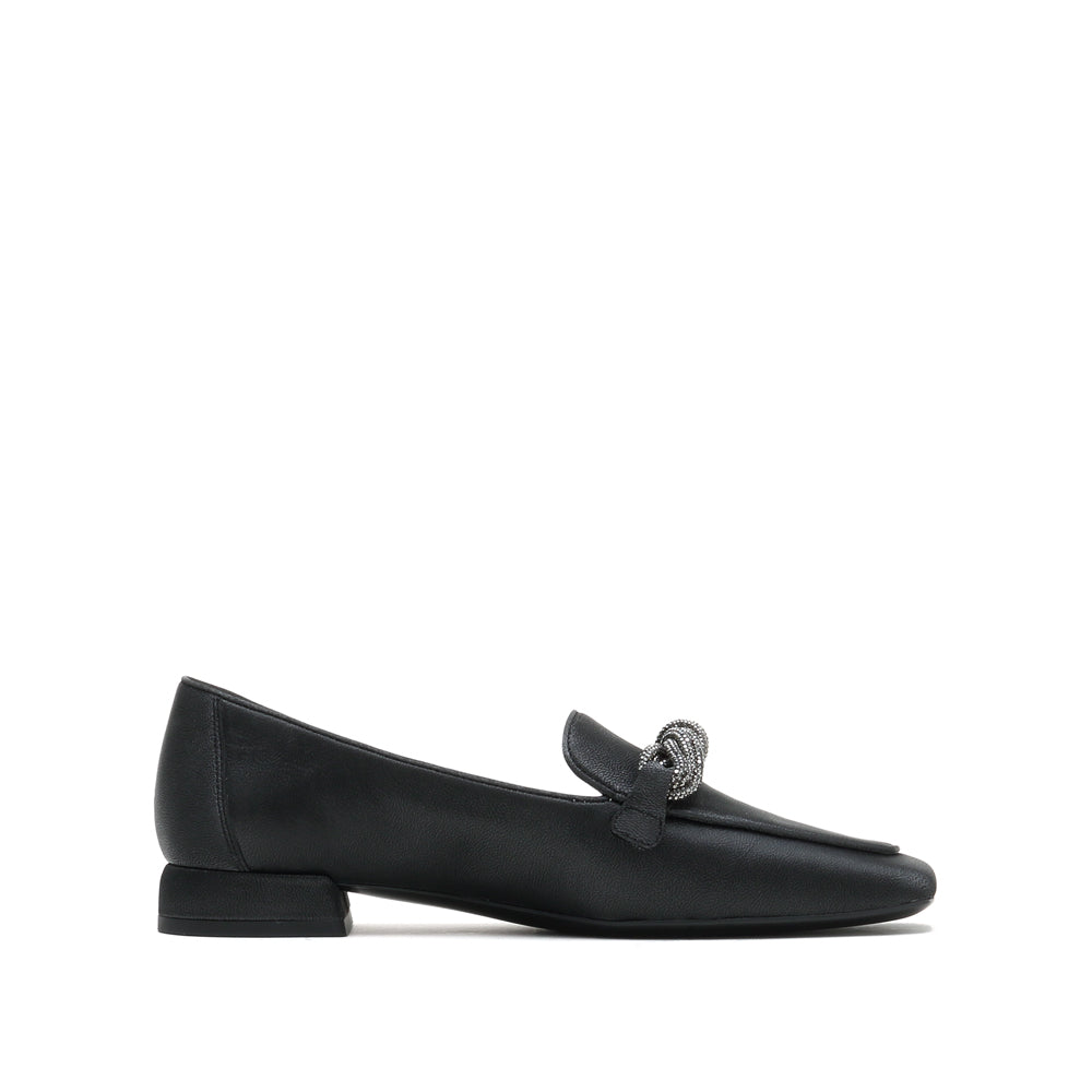 Crystal Chain-link Pearlized Kid Leather Loafers