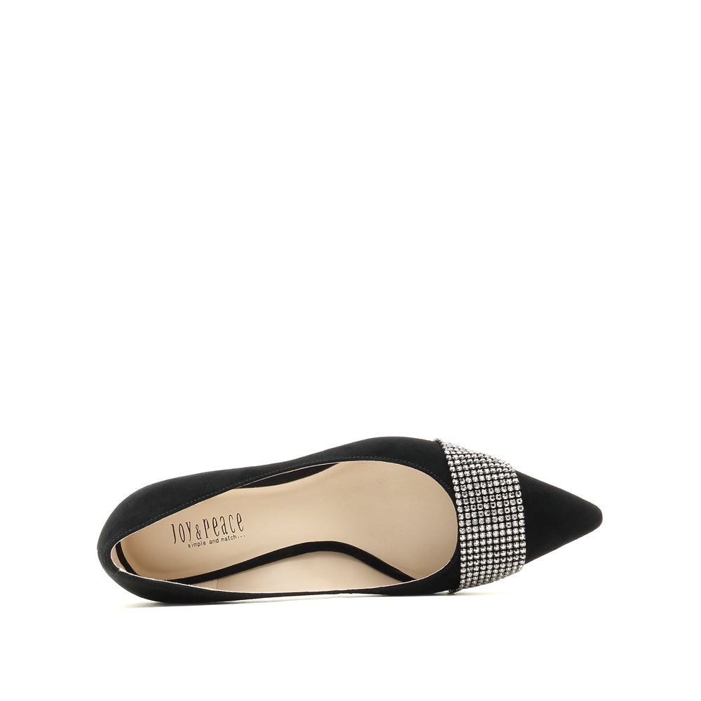 Crystal-embellished Suedu Point Toe Pumps