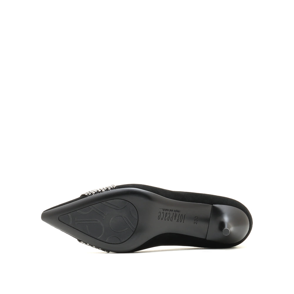 Crystal-embellished Suedu Point Toe Pumps