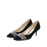 Crystal-embellished Suedu Point Toe Pumps