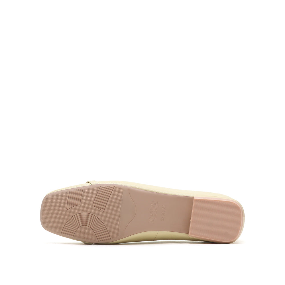 Embossed Leather Ballet Flats