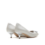 JP Buckle Pumps in Pearlized Kid Leather