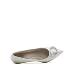 JP Buckle Pumps in Pearlized Kid Leather