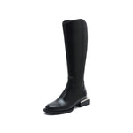 Metal Heel Riding Boots
