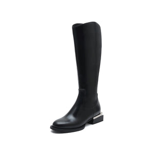 Metal Heel Riding Boots