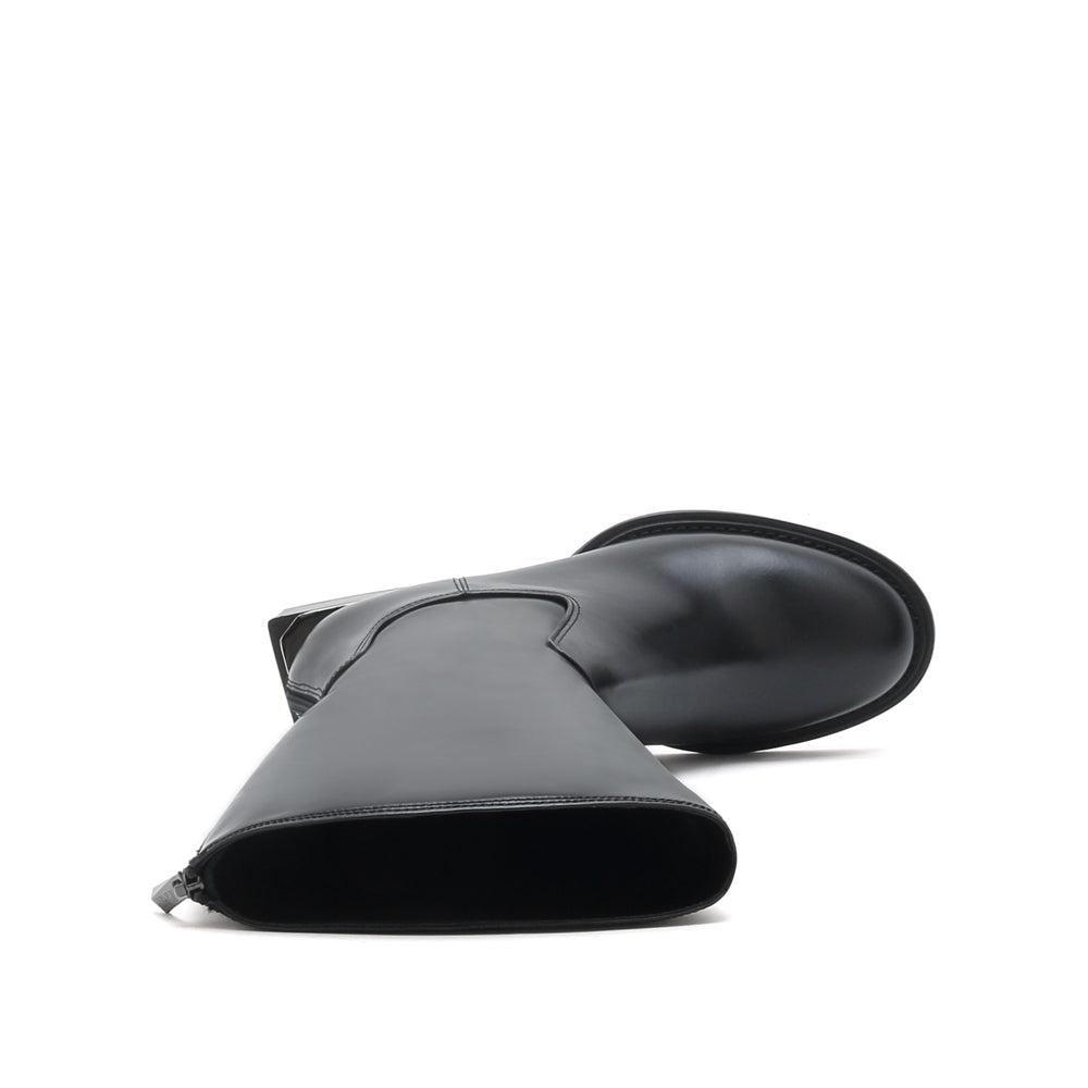 Metal Heel Riding Boots
