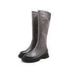 Calf Leather Knee High Boots