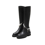 Pearl-Embellished Long Boots