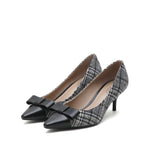 Ribbon Details Toe Cap Pumps