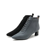 Stretch Flannel Lace Up Boots