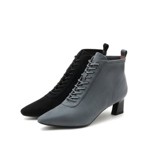 Stretch Flannel Lace Up Boots