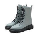 Stretch Sheep Leather Combat Boots