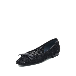 Lace with Sequin Ballet Flats