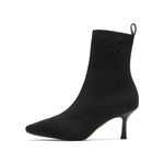 P Infinity Logo Fine Knit High Heel Boots